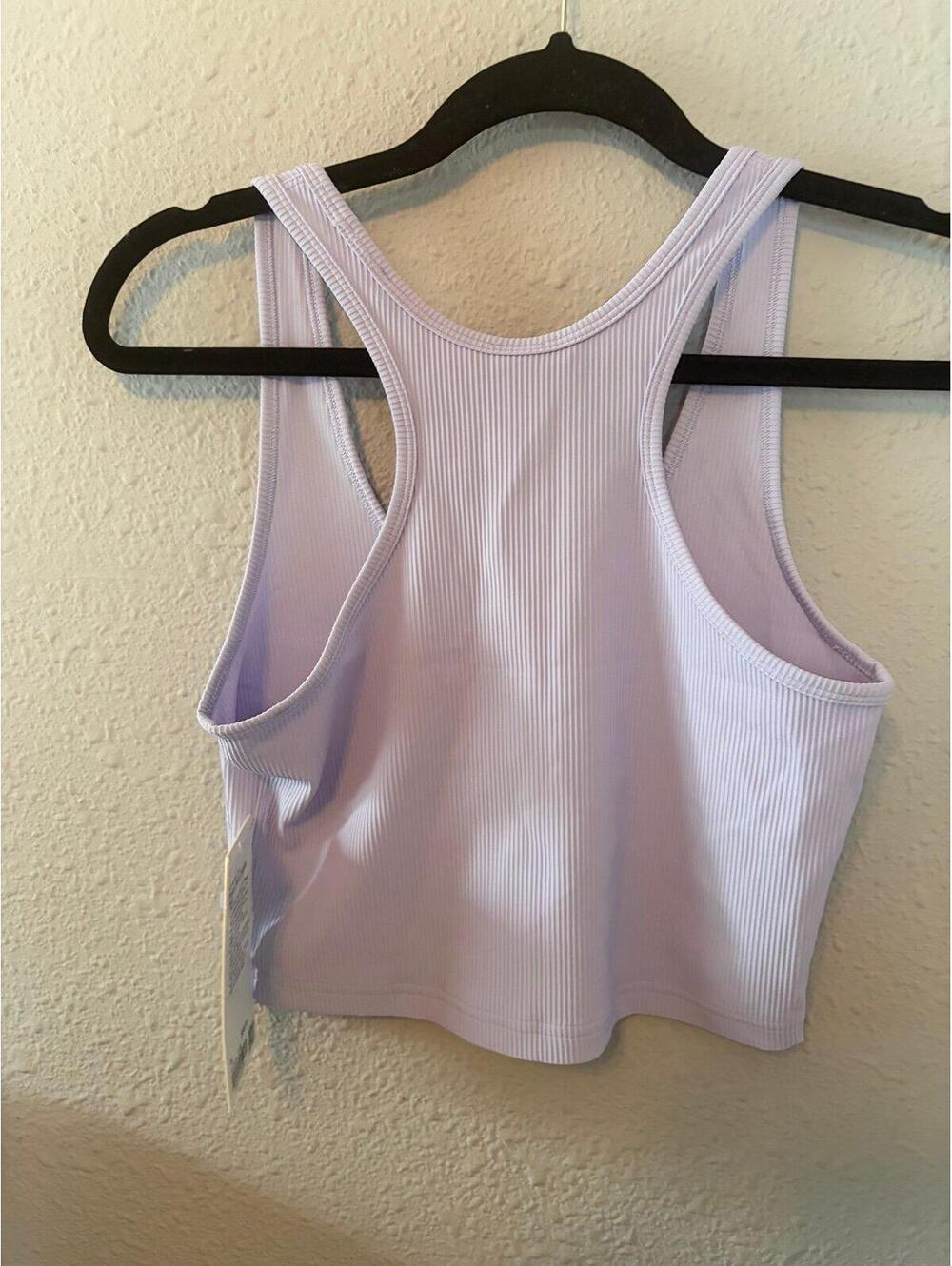 NWT Lululemon Power Pivot Training Tank Top Ribbed Lavender Frost Purple size M. - Picture 5 of 8